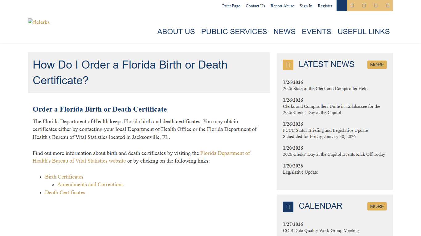 How Do I Order a Florida Birth or Death Certificate? - Florida Court Clerks & Comptrollers
